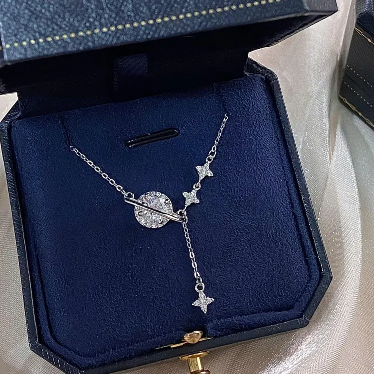 坠链均足银 999纯银星轨环绕项链轻奢小众气质高级感闺蜜生日礼物