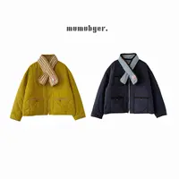 mumubyer • “童趣飞行”两面穿 绗线围巾领廓形棉服外套