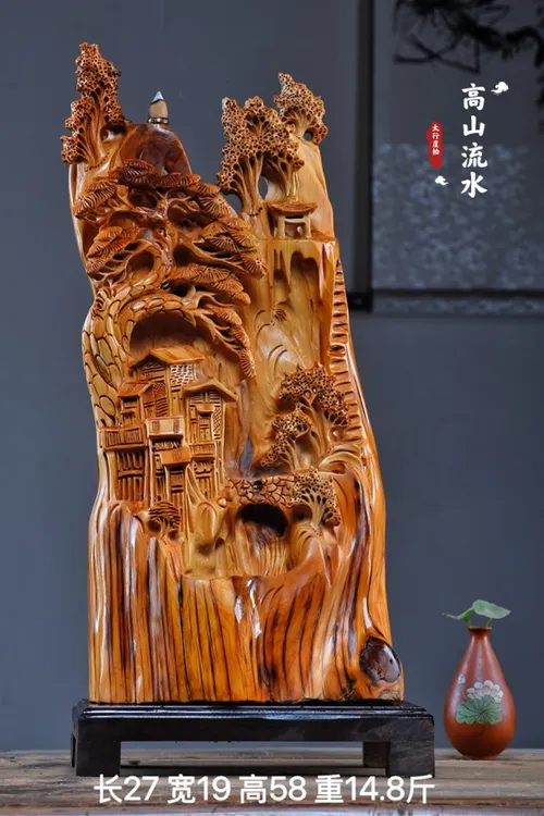 太行崖柏根雕摆件弥勒佛达摩人物观音天然随型木雕雕件礼品工艺品