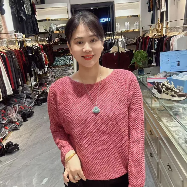 8-5523勾线休闲针织衣54长