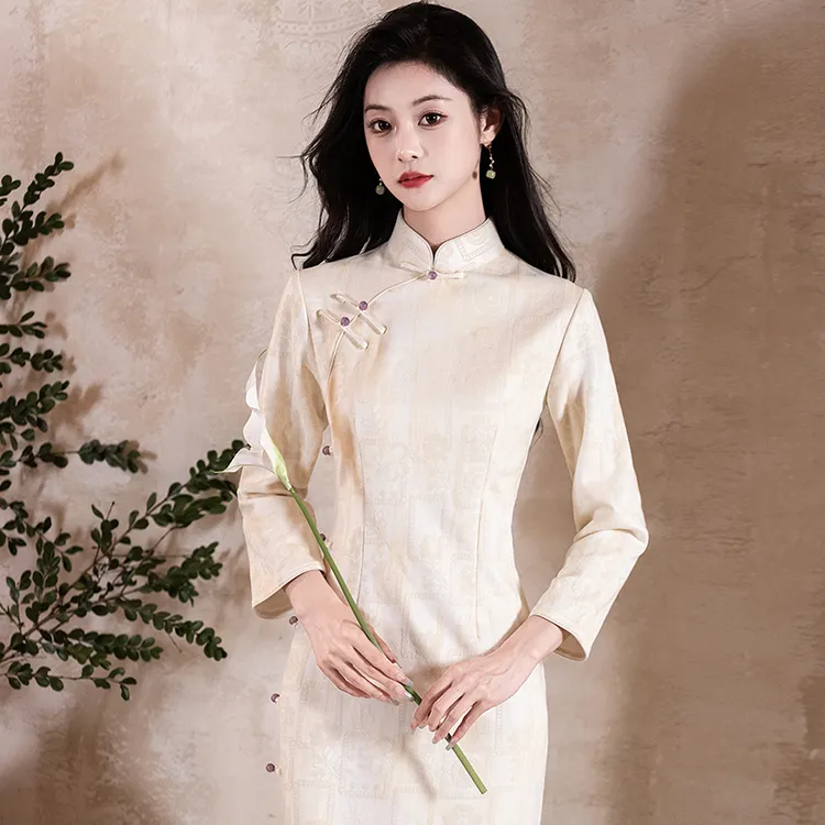 绝美新中式旗袍2025新款秋季日常可穿改良妈妈装连衣裙国风老上海