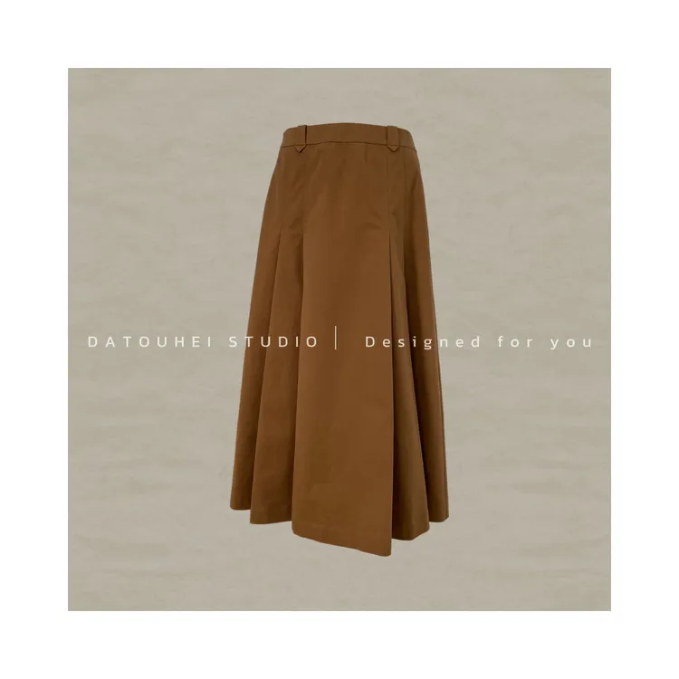 【DATOUHEI 秋季新品】“压褶开叉"2025秋百搭半身裙D225G14311