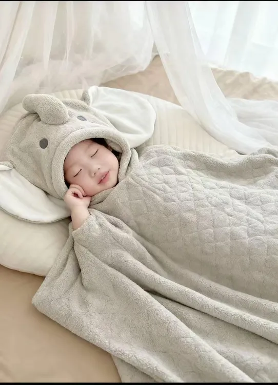 儿童大象浴巾带帽斗篷四季婴儿宝宝洗澡浴袍可穿式裹巾吸水披风