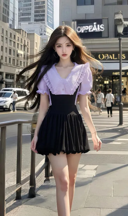 2025夏季新款V领拼接设计短袖收腰连衣裙女时尚温婉优雅高级显瘦