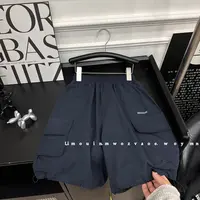 男童字母工装中裤2025夏装韩国儿童宽松薄软休闲五分裤儿童短裤潮