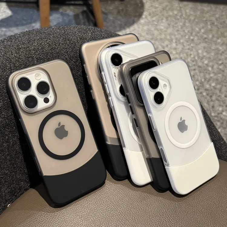 奥菲顿磨砂肤感上下拼接磁吸适用苹果1615promax手机壳华为小米14