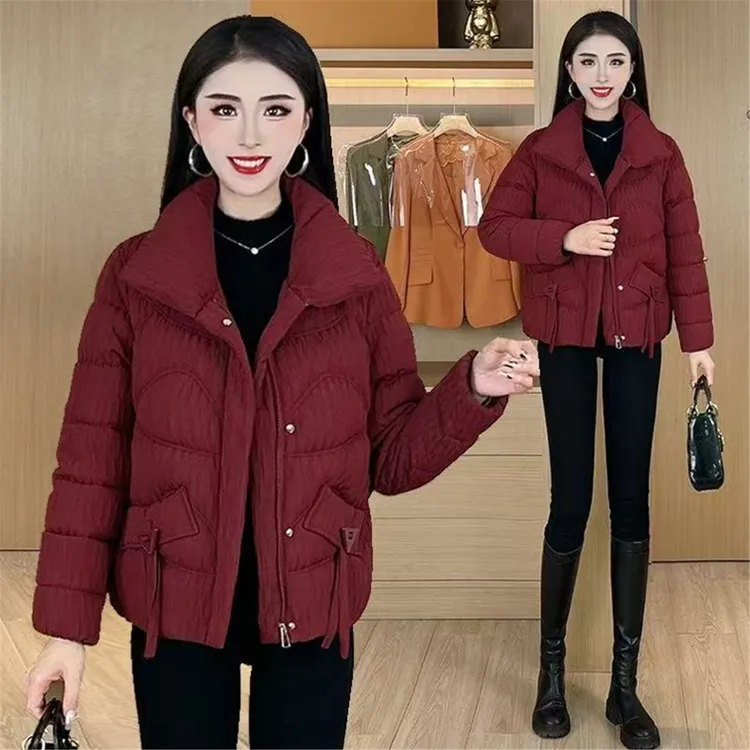 设计感短款立领棉服女冬季2025新款洋气加厚保暖时尚显瘦气质外套