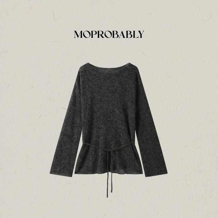 Moprobably李予诺「茂尼」"羊毛+马海毛"极简百搭套头毛衫L5376060