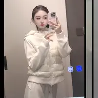 《茹怡》2025蓉蓉家冬季新款90白鸭绒时尚休闲连帽两件套装舒适套装