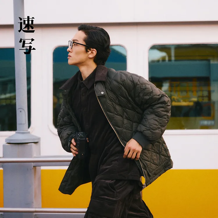 速写男装秋冬新款休闲宽松短款羽绒服工装复古舒适外套9O9C13130