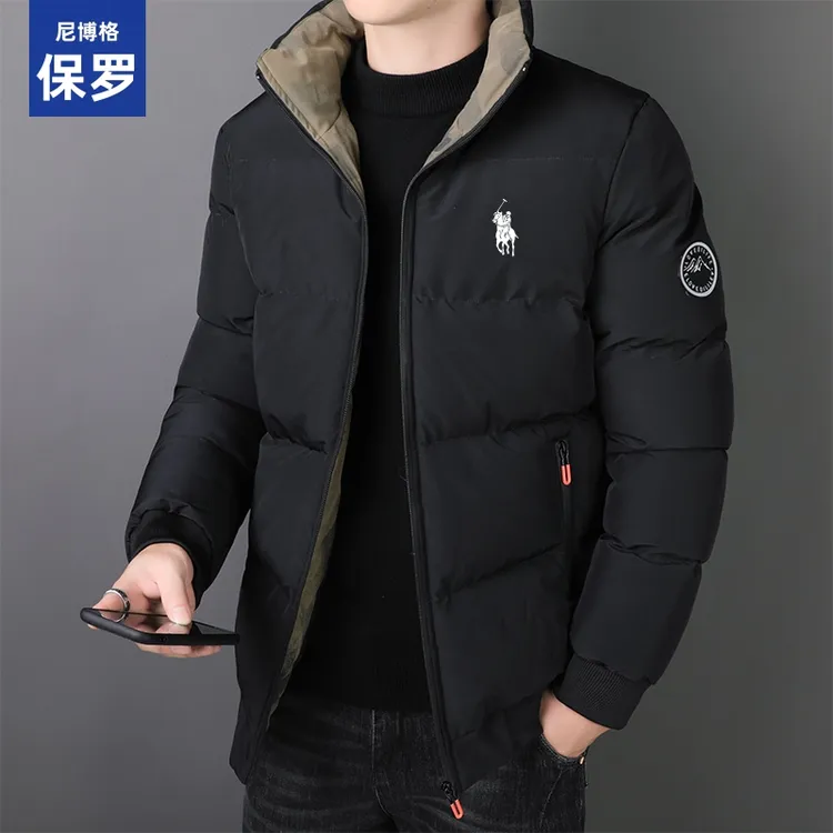 尼博格保罗冬季棉衣男士休闲宽松立领棉袄时尚保暖运动棉服外套男