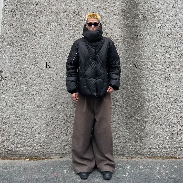 KPAK美式拉链结构设计复古可拆卸连帽90白鸭绒羽绒服fog风男女款