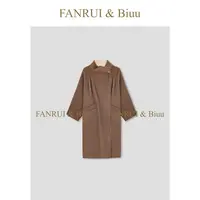 FANRUI/泛芮「枫林香颂」羊毛+羊驼毛复古洋气高级感长款大衣B18127