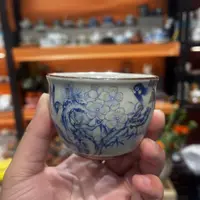 友名 复古黄汝反口缸杯喜鹊铜钱杯主人杯5293（直播专享）