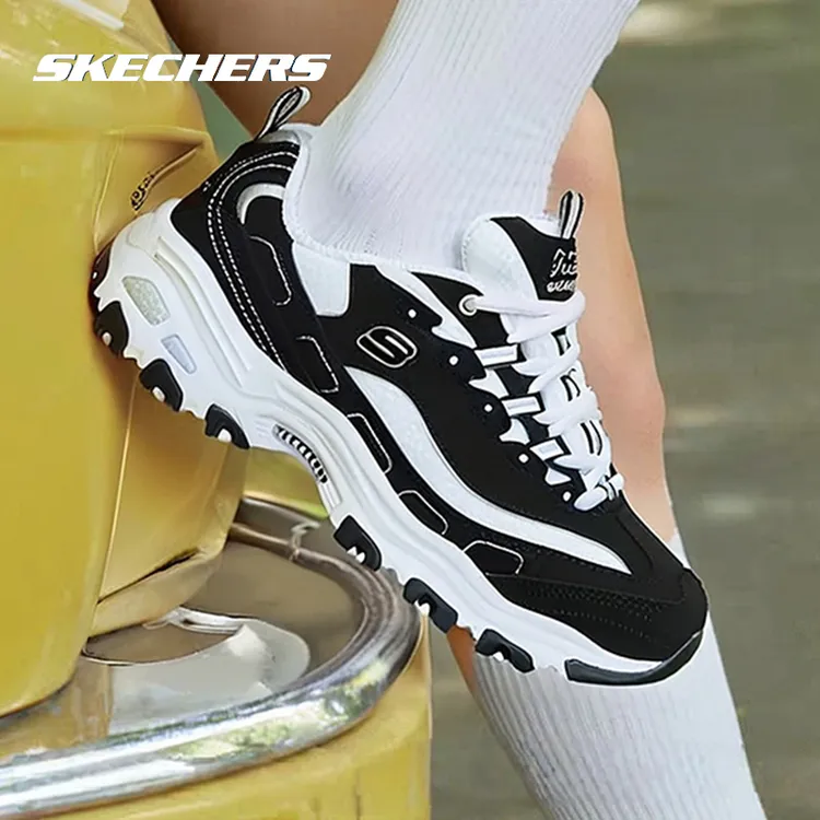 【门店款】斯凯奇女鞋经典黑白熊猫鞋秋冬增高显高老爹鞋厚底运动鞋