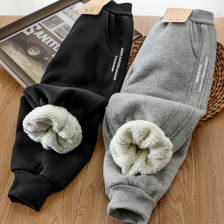 男童棉裤儿童加绒裤子2025冬季新款中大童保暖加厚休闲运动长裤潮