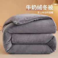 双面牛奶绒被子冬被棉被双面绒秋冬季加绒加厚保暖被芯