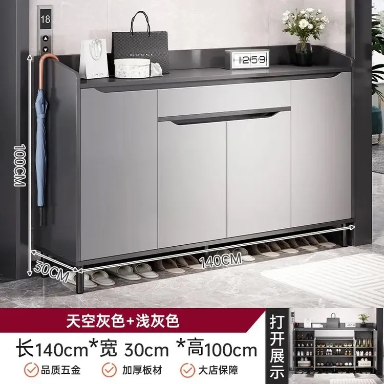 拉萨发货西藏包邮家用实木收纳柜玄关柜鞋柜一体大容量靠墙储物柜