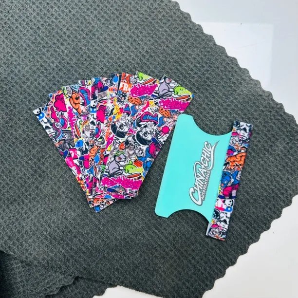 涂鸦改色膜汽车刮板纤维贴高性能粉色贴布替换绒贴片