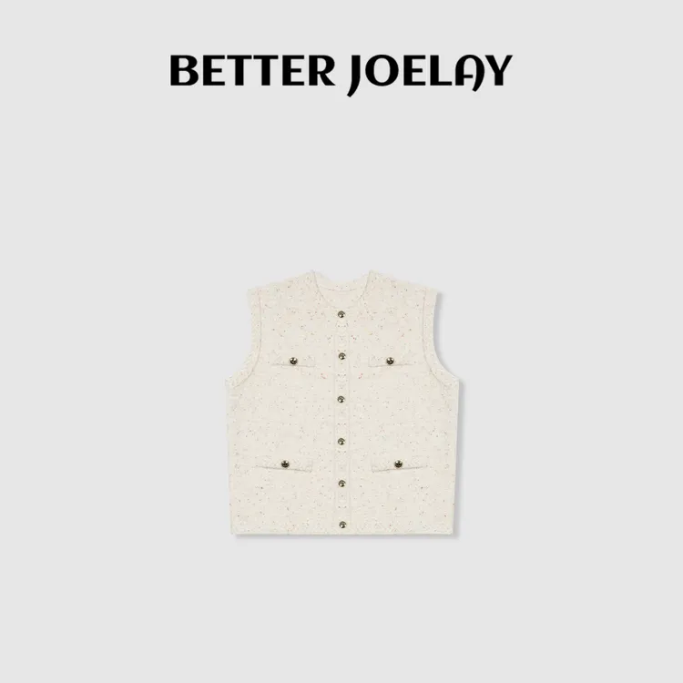 BETTER JOELAY-【闲时月】时尚简约针织无袖毛衣百搭通勤风LL5686