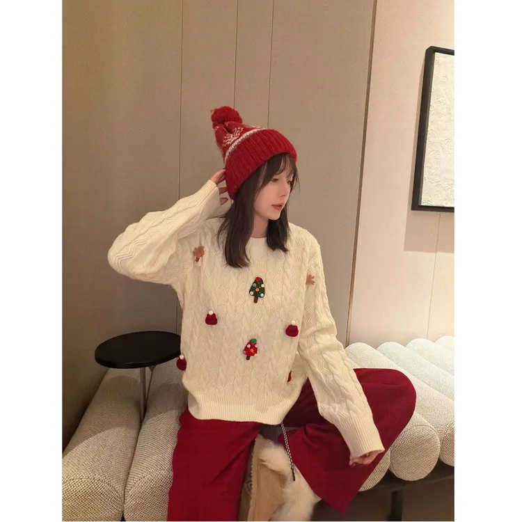 BETTER JOELAY-【雪地生灵​​】时尚针织套头毛衣慵懒WS922110