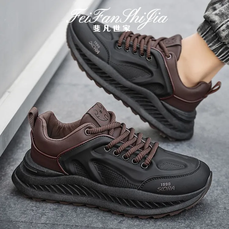 斐凡世家2025春季厚底增高网红爆款男鞋百搭运动休闲透气舒适潮鞋