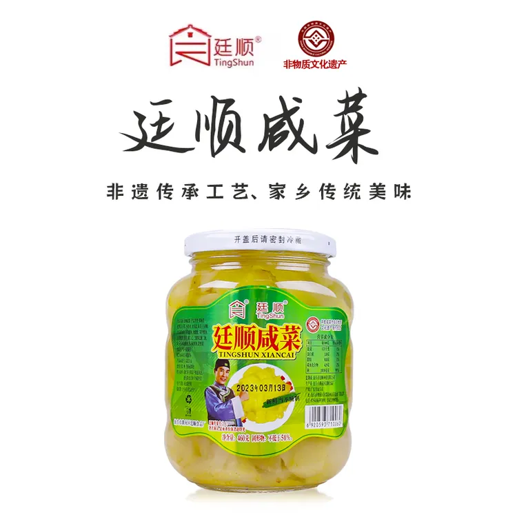 潮汕特产新鲜杂咸小菜酸菜廷顺咸菜口腌制泡菜酱菜460g延顺咸菜