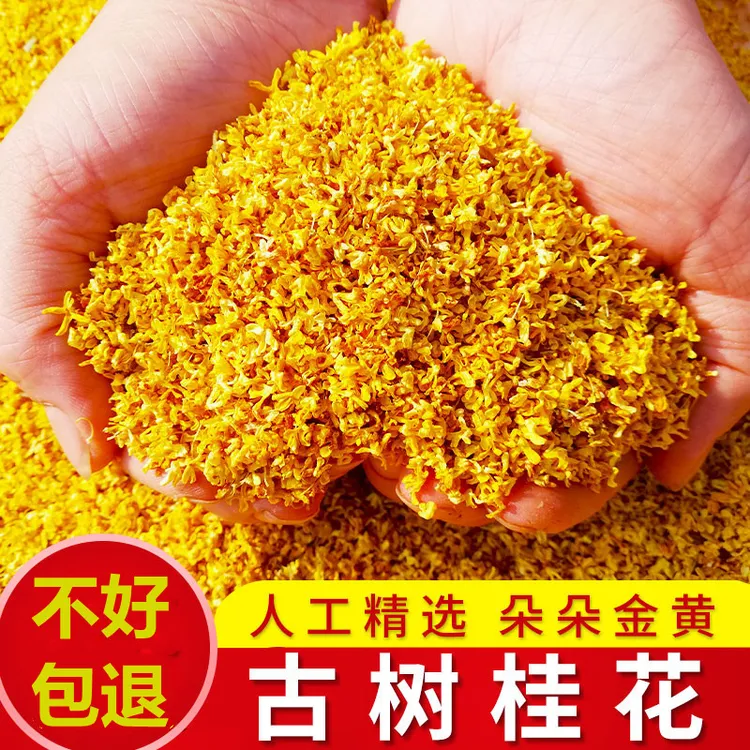 天堂漓江桂林古树金桂花干茶食用烘焙特级茶叶香浓花瓣泡茶罐装