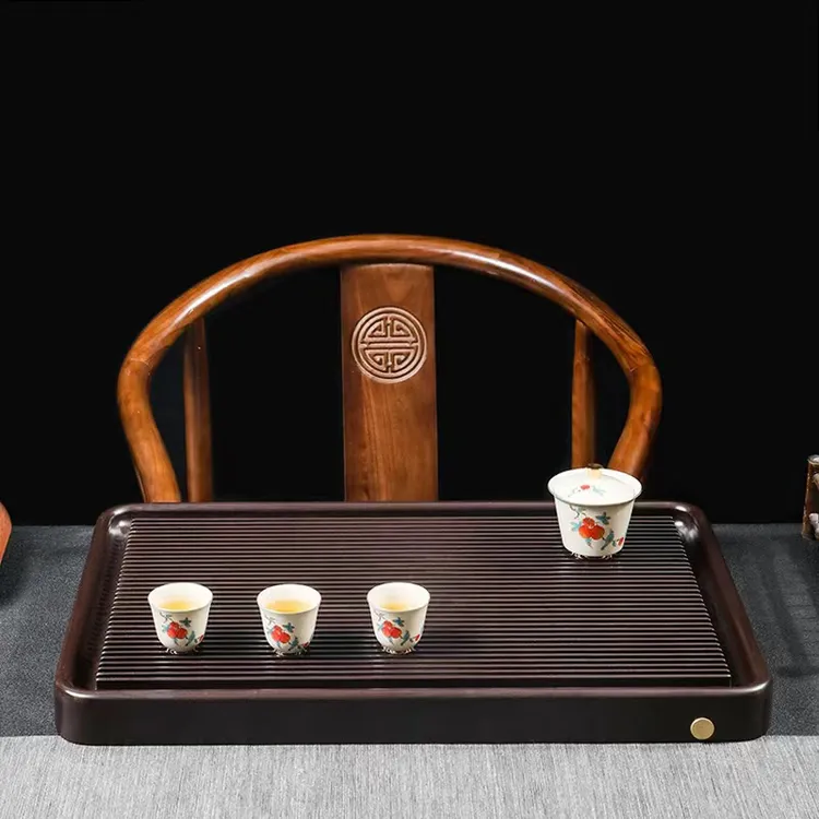 兆宏电木简约高端排水式家用长方形茶台茶海茶盘办公室泡茶神器