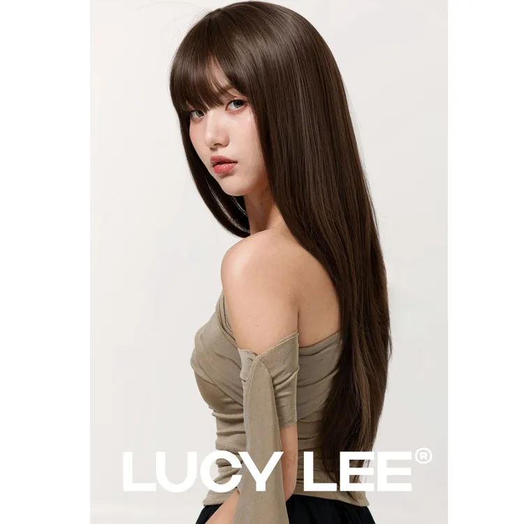 LUCYLEE【免修剪-瑞秋齐刘海】精修冷棕假发头套锁骨发发型小圆推荐