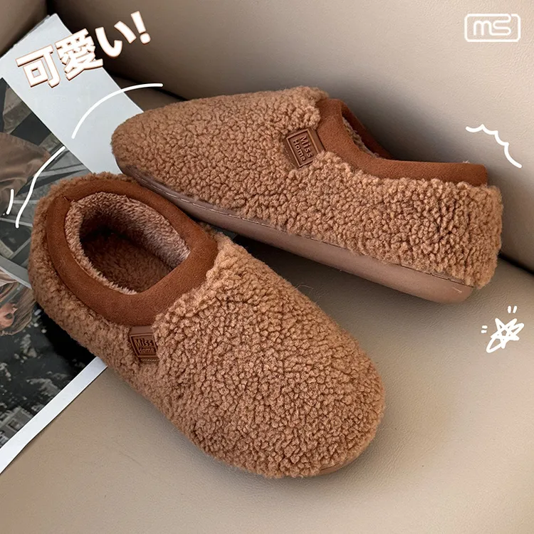 爆款推荐秋冬季复古时尚居家暖呼呼棉鞋女款轻便舒适户外加厚加绒