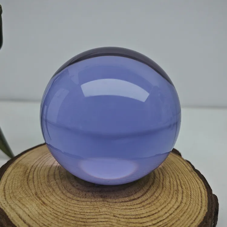 晶韵真彩色水晶球紫色艺术装饰工艺品适合办公室家居摆放本色材料