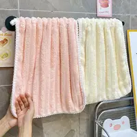 包边加厚加大珊瑚绒洗脸巾不易掉毛家用吸水舒适柔软便携毛巾