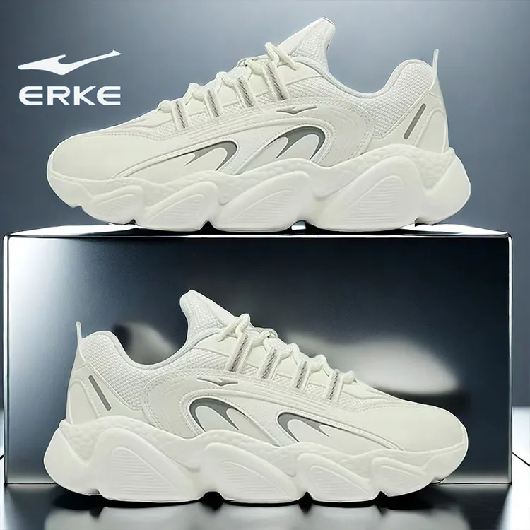 鸿星尔克软底减震男鞋2025冬季皮面耐磨运动鞋男款轻便休闲跑步鞋