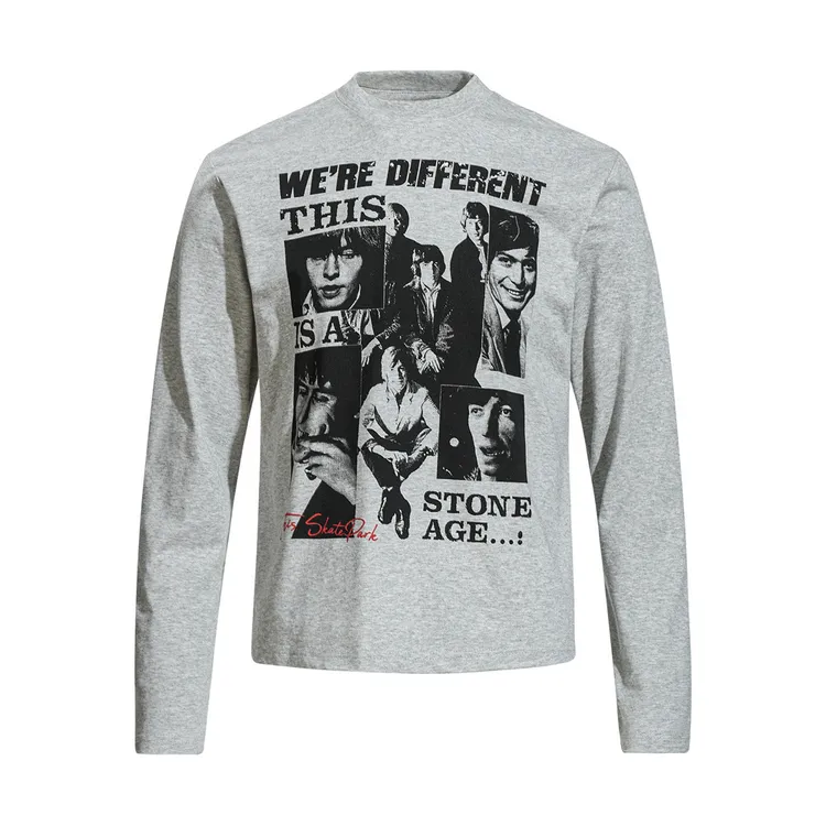 蛋蛋studio滚石乐队重磅长袖T恤休闲圆领