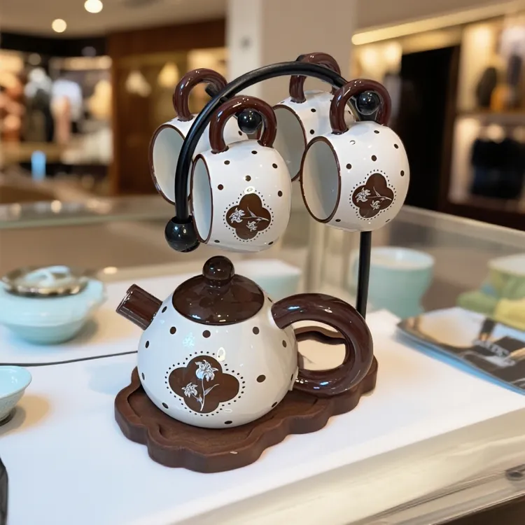 舍里陶瓷水杯套装家用乔迁新居客厅茶壶凉水壶茶杯水茶具结婚礼物