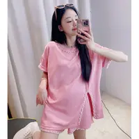 【蜜桃短袖套装】夏季时尚休闲印花半袖潮流宽松百搭T恤套装短裤