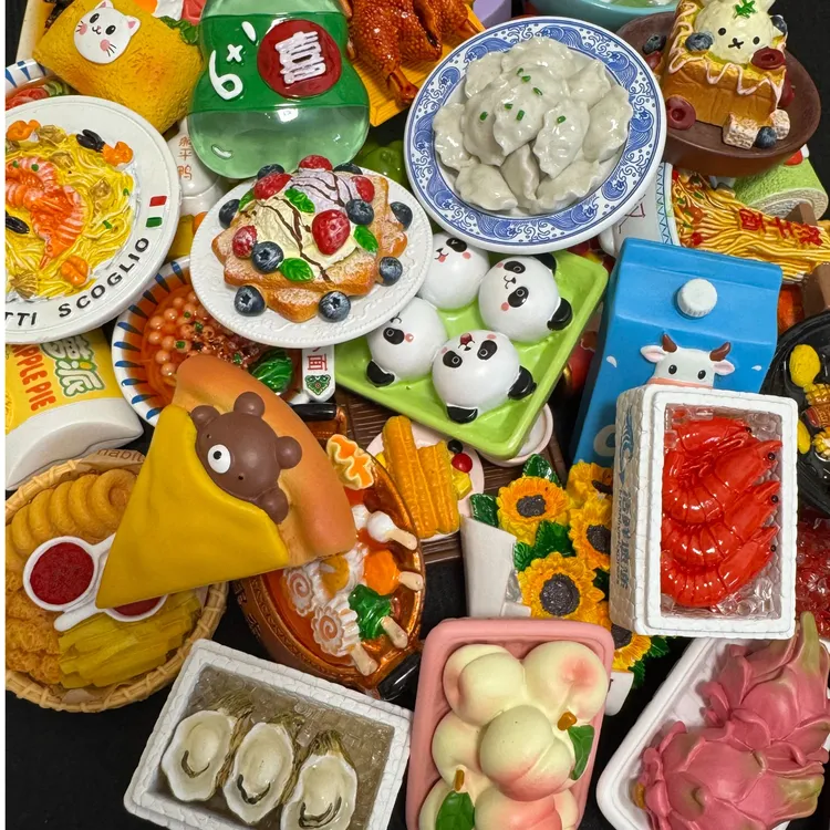 2号【6件起飞】立体卡通食物冰箱贴可爱仿真甜品磁性贴摆件饰品