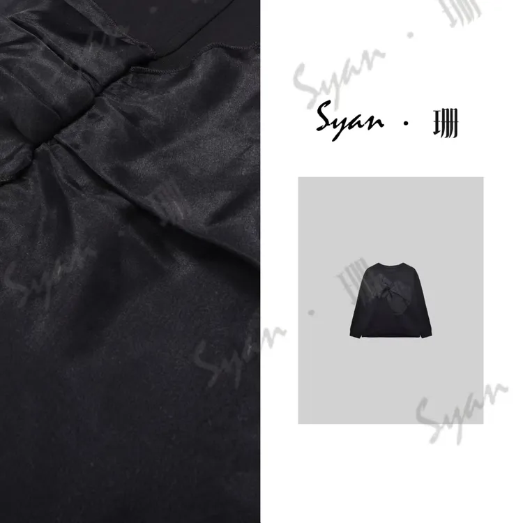 Syan【子夜】早秋新款时尚百搭小众休闲轻奢设计感卫衣