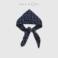BACKATONE“星光大道” 时尚法式波点桑蚕丝印花丝巾 BFF-3BR262B-K