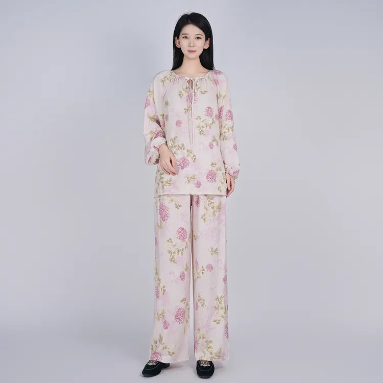 浒城古娘国风家居服舒适睡衣套装WH02082801+WH02082802