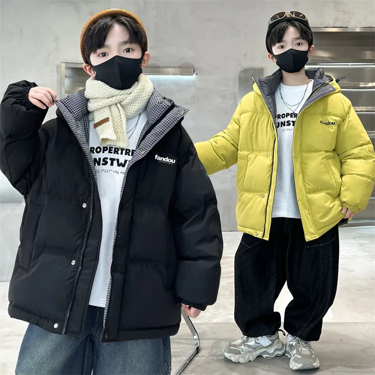 潮帅男童冬装棉袄外套2025新款中大童男孩棉衣外套儿童过冬厚棉服