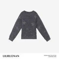 LIURUONAN | 9.28四周年【星芒】慵懒风提花毛针织衫宽松休闲毛衣女