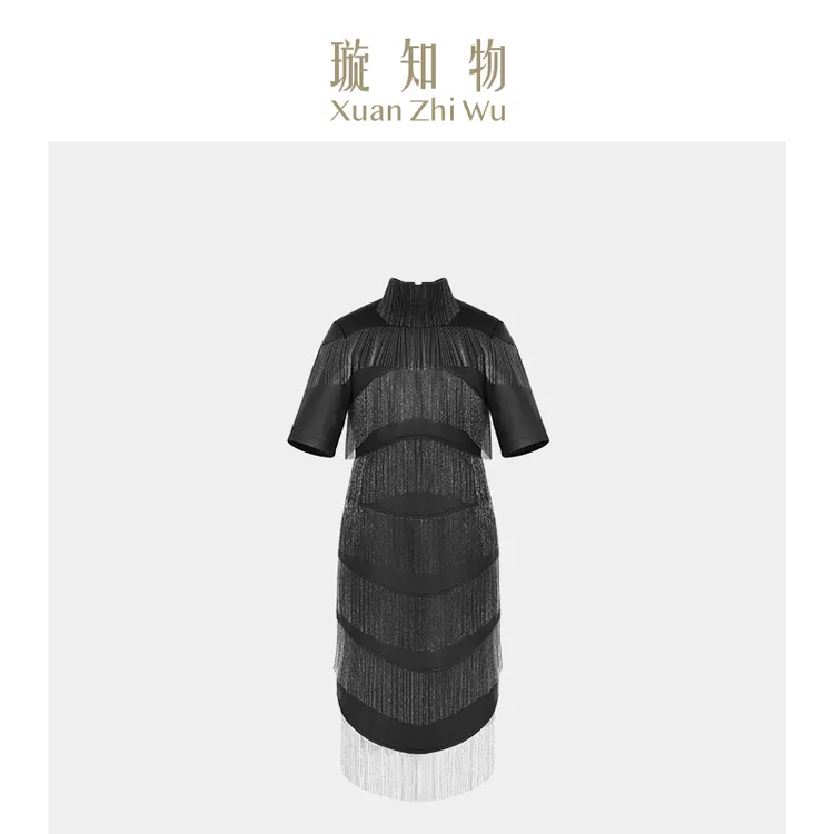 欧洲裙 高雅轻礼服肤感舒适个性流苏王璇原创设计