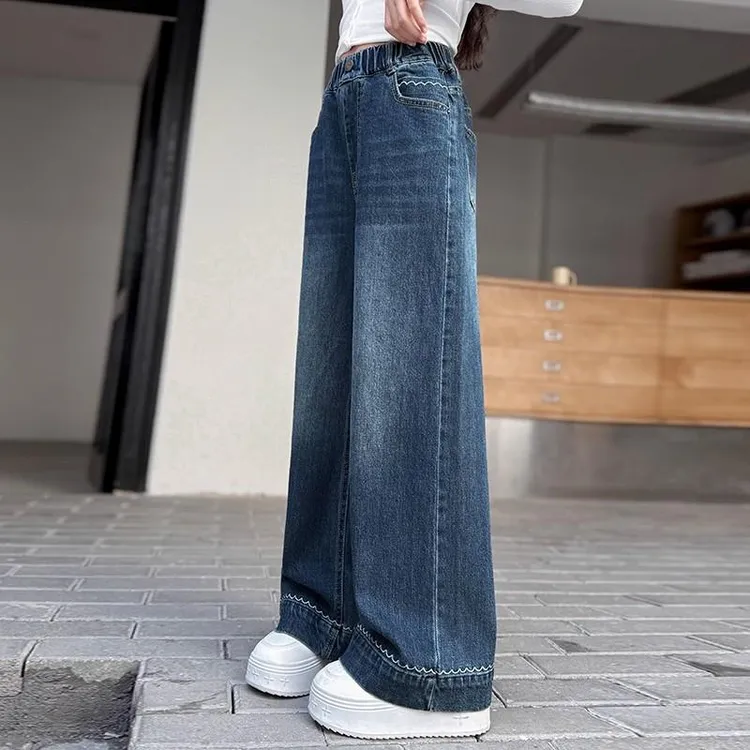 女童裤子秋季休闲裤2025新款儿童直筒卫裤女大童秋装运动裤初中生