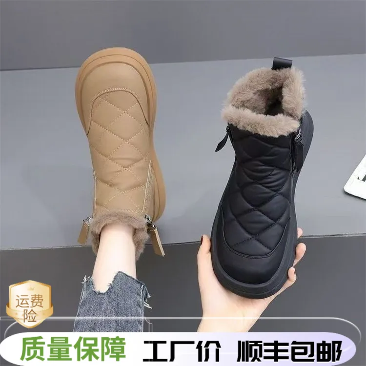 爆款雪地靴女冬季2025新款加绒加厚东北大棉鞋防水防滑保暖短靴子