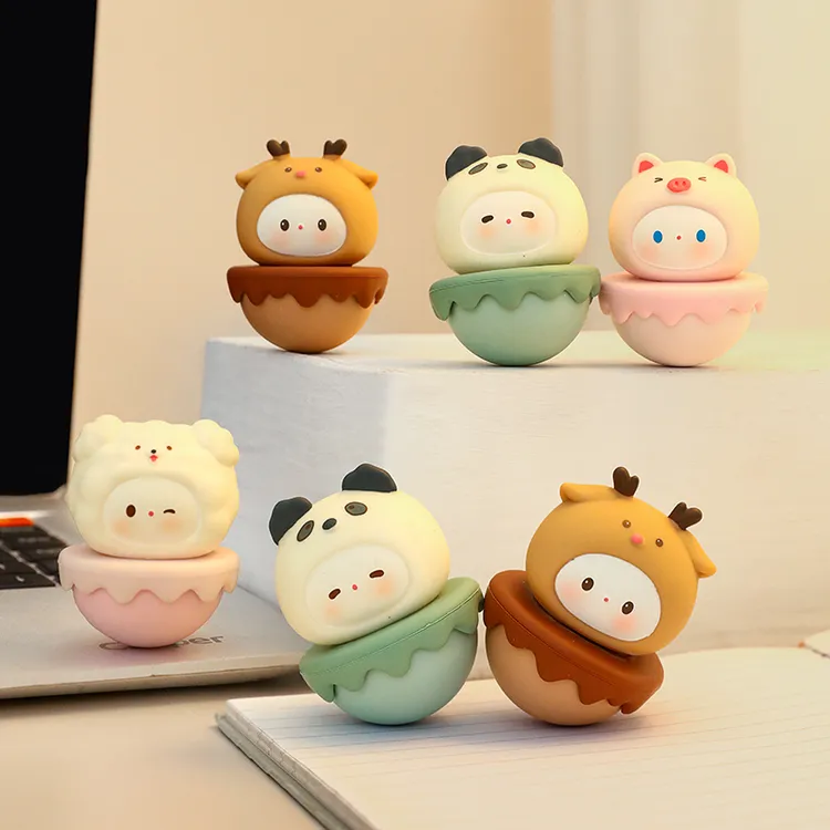 萌物不倒翁可爱客厅治愈系小摆件装饰品六一礼物送给电脑桌摆件