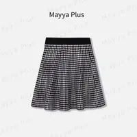 【格言】Mayya Plus麦芽定制轻奢气质显瘦百搭款针织半裙32516112B