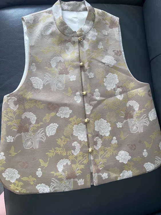 清 花韵轻舞 提花复古马甲立盘扣篙级感背心马甲马甲国风时尚提花