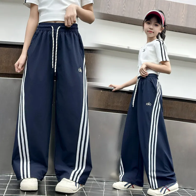 夏季薄款中大女童休闲裤裤子夏款2025新款儿童中大童休闲直筒裤